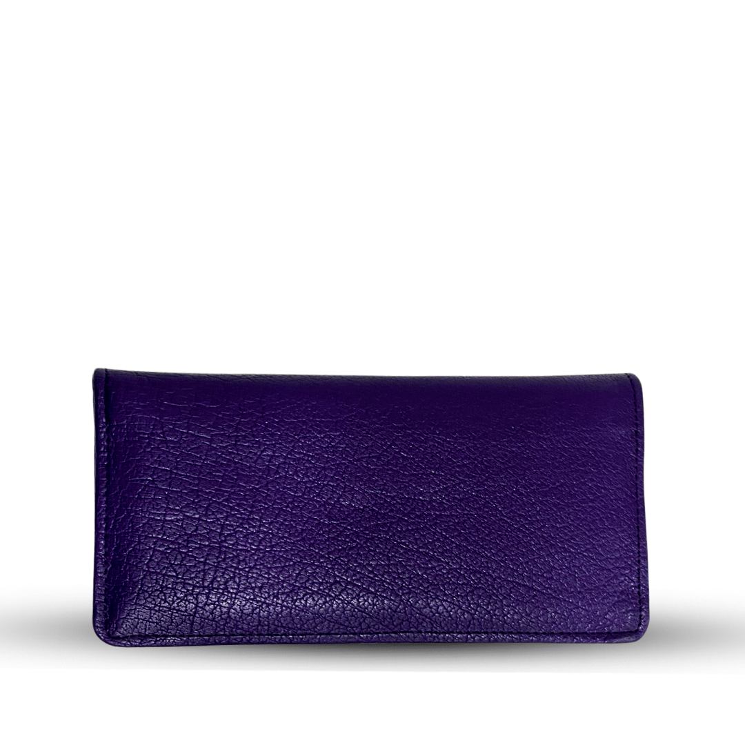 Long Leather Wallet Purple - Bag X