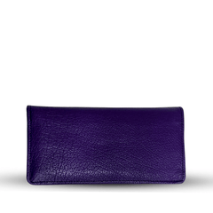Long Leather Wallet Purple - Bag X