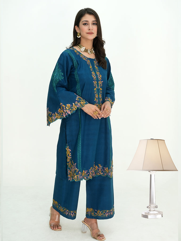 Flutterby Stitched 2 Piece Winter Collection-Leya - z