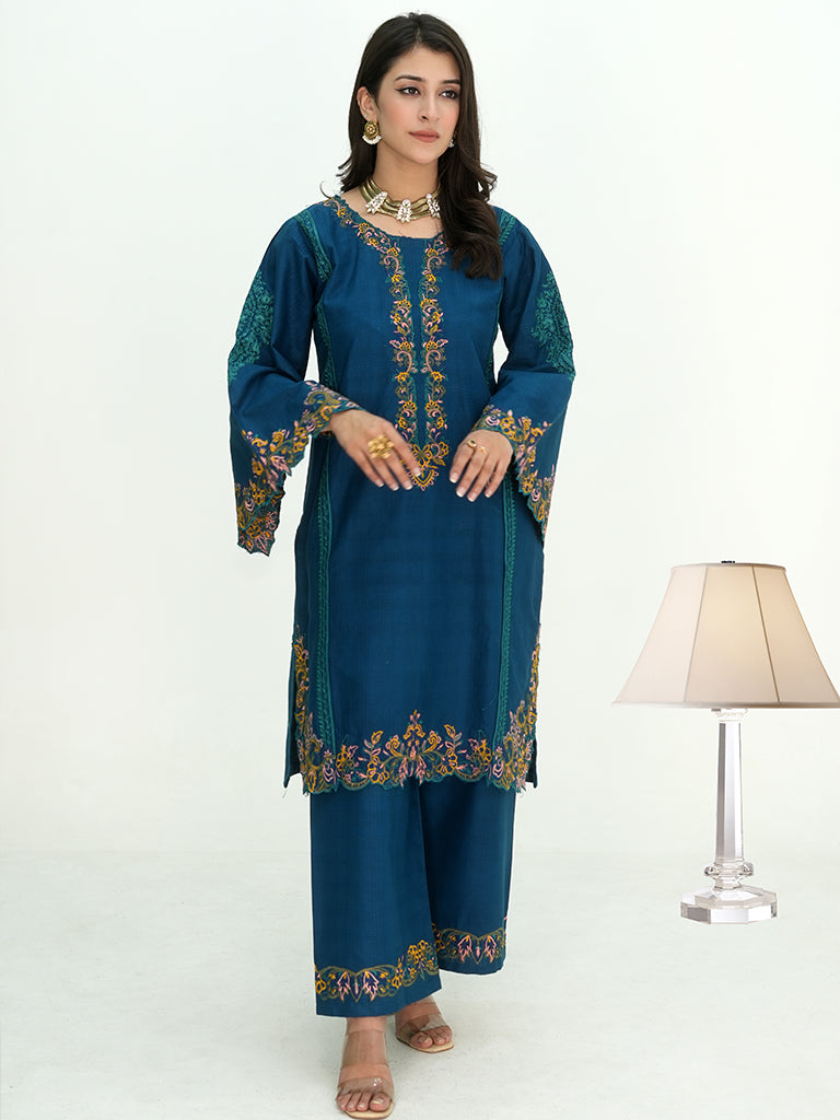 Flutterby Stitched 2 Piece Winter Collection-Leya - z
