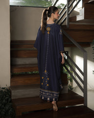 Everywear by Qariney Stitched 2 Piece Collection'2025-Indigo Kaftaan