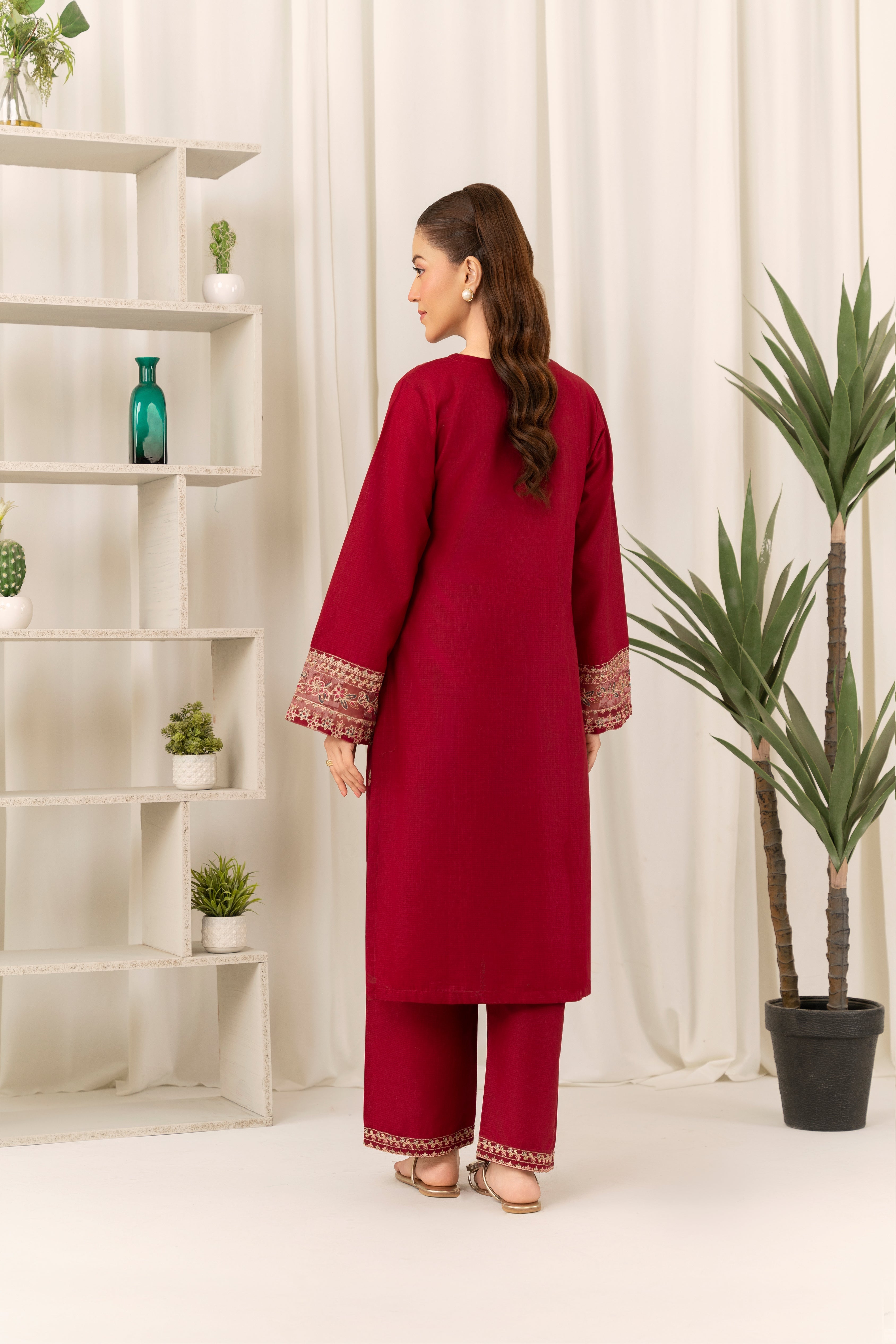 Flutterby Stitched 2 Piece Summer Collection-Berry-MR