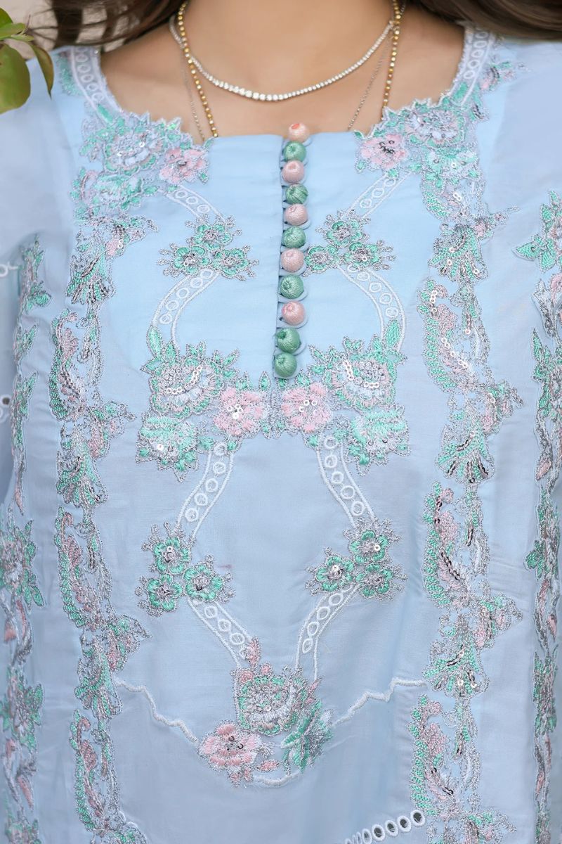 Tabeer By Mariam Malik Stitched 3 Piece Summer Collection'2025-Azure