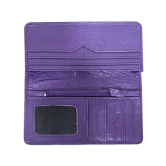 Long Leather Wallet Purple - Bag X