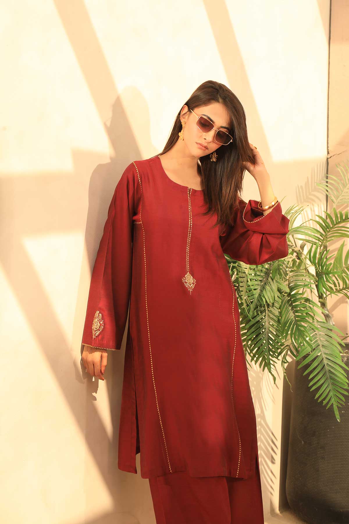 Najia Zia Stitched 2 Piece Festive Collection'2025-Bold
