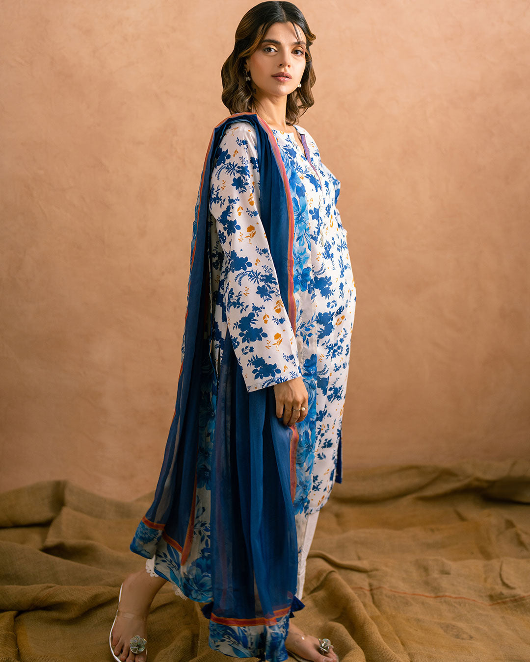 Ayla Studio Eyptian Blue-Dupatta
