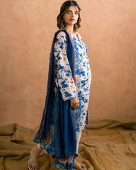 Ayla Studio Eyptian Blue-Dupatta