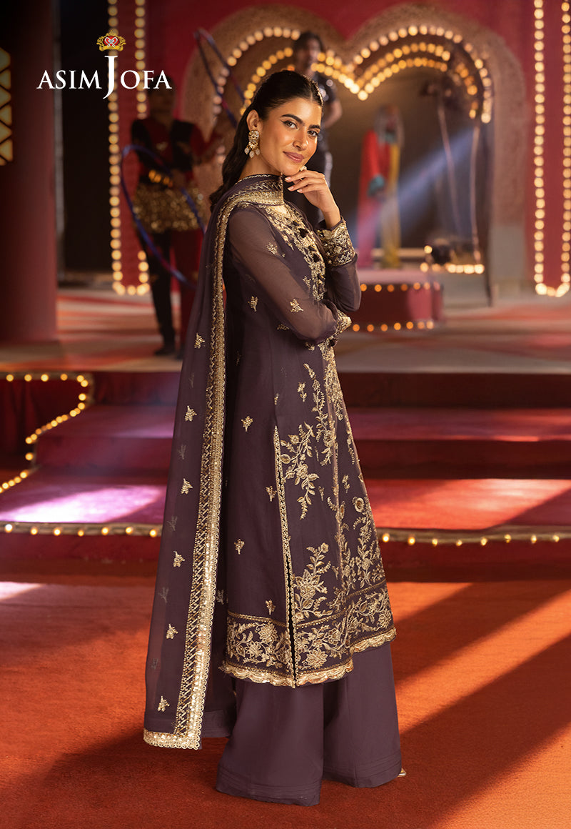 Asim Jofa LUXURY FESTIVE DROP 2 Ajlf-01 Embroidered Chiffon 3 Pcs