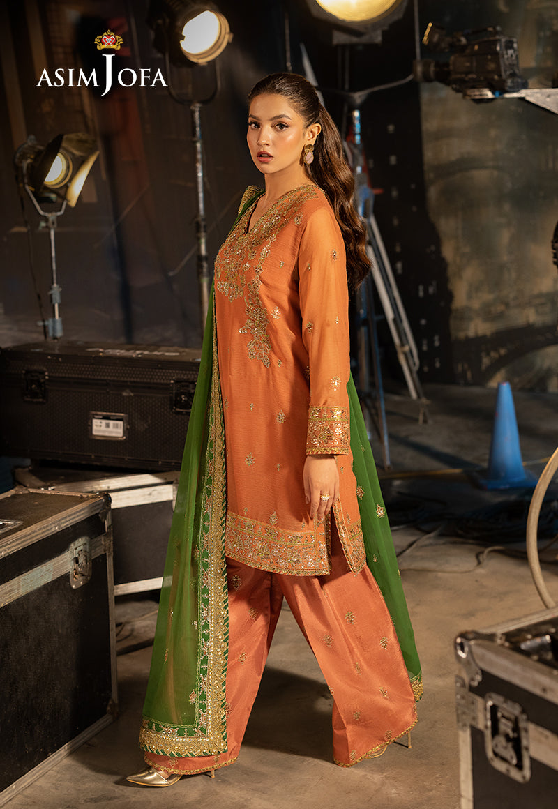 Asim Jofa LUXURY FESTIVE DROP 2 Ajlf-03 Embroidered Chiffon 3 Pcs