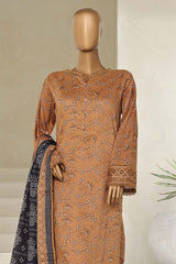 Sada Bahar Stitched 3 Piece Printed Lawn Vol-05 Collection'2025-PR-9557-Brown