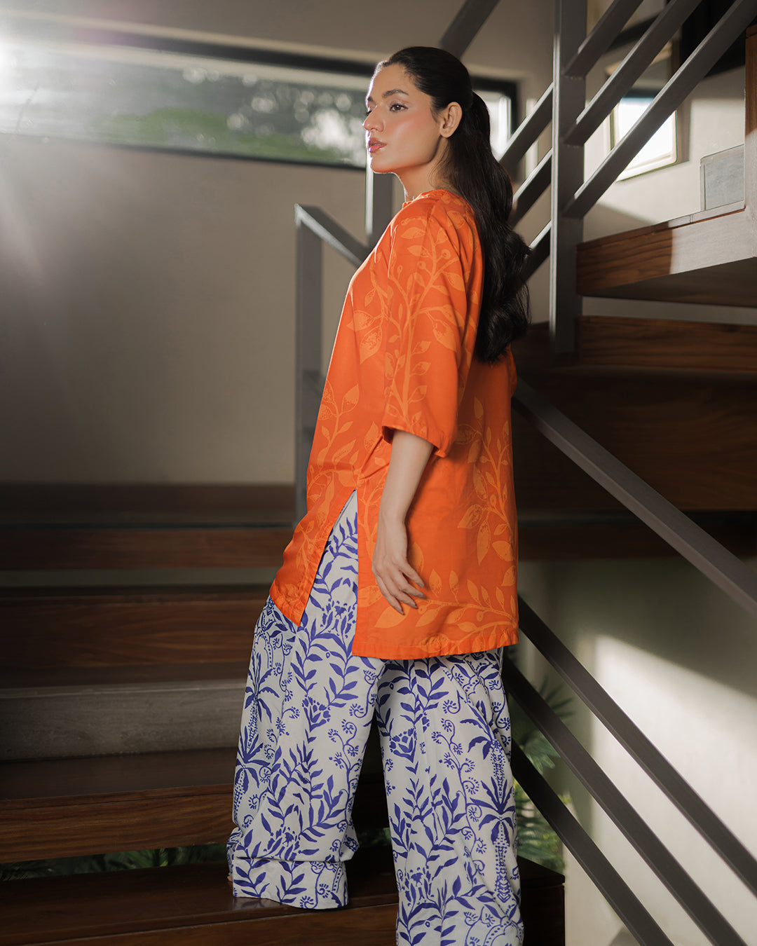 Everywear by Qariney Stitched Collection'2025-Tangerine Shirt