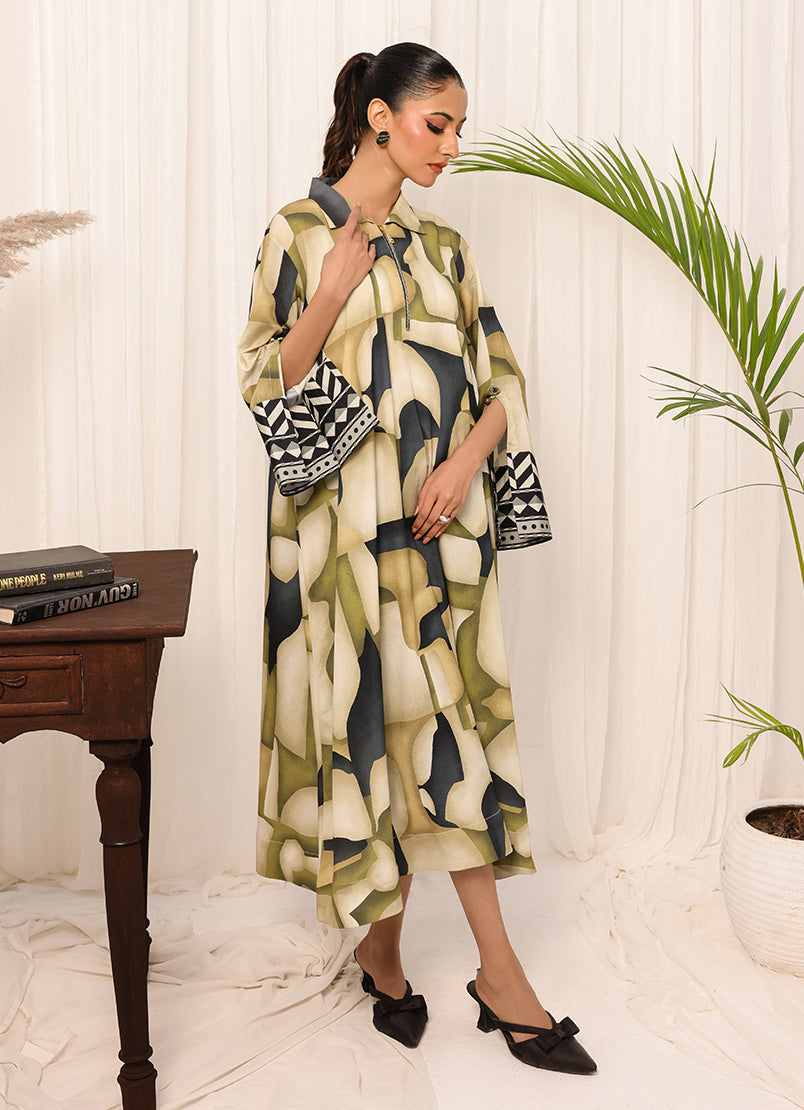 Zlooms 1 Pc Poly Silk Long Dress - ZL25-C05-06