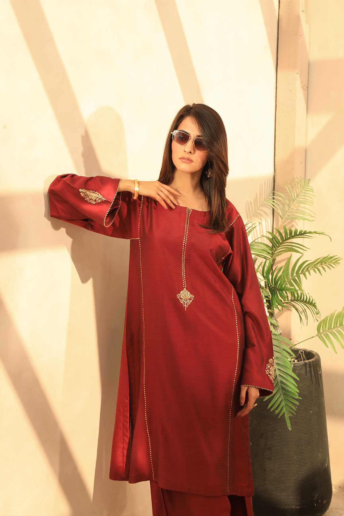 Najia Zia Stitched 2 Piece Festive Collection'2025-Bold