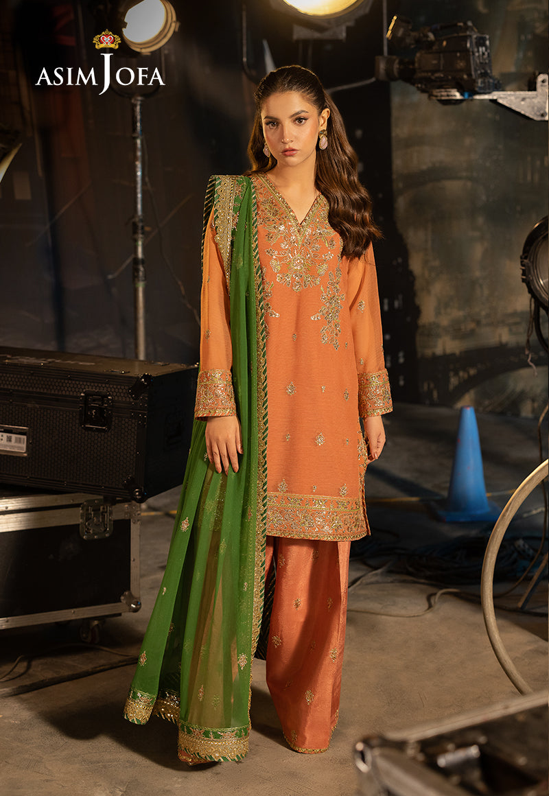 Asim Jofa LUXURY FESTIVE DROP 2 Ajlf-03 Embroidered Chiffon 3 Pcs