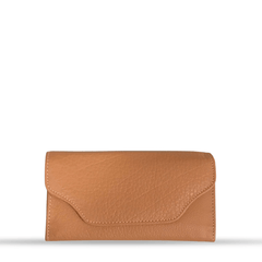 Leather long crocodile wallet 3 folds Orange - Bag X