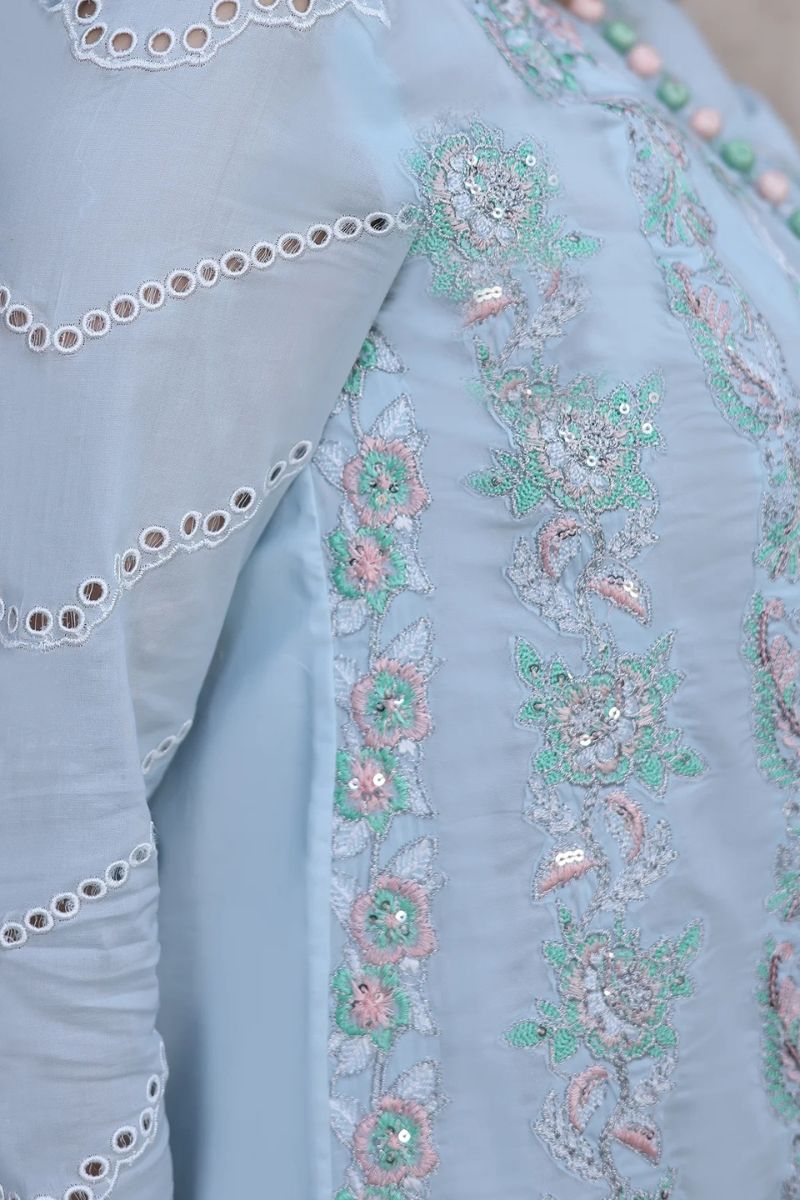 Tabeer By Mariam Malik Stitched 3 Piece Summer Collection'2025-Azure