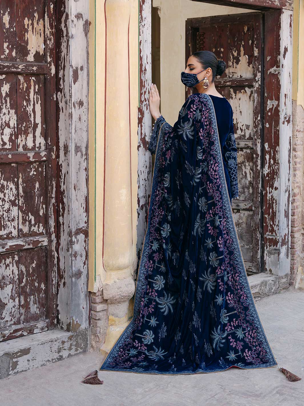 Siara By Flossie Unstitched 3 Piece Formals Velvet Collection'2025-V-106 - A
