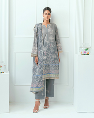 Amal Unstitched 3 Piece Printed Lawn Collection
