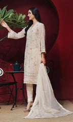 Shamooz Stitched 3 Piece Formals Collection'2025-Ivory SEM-0746