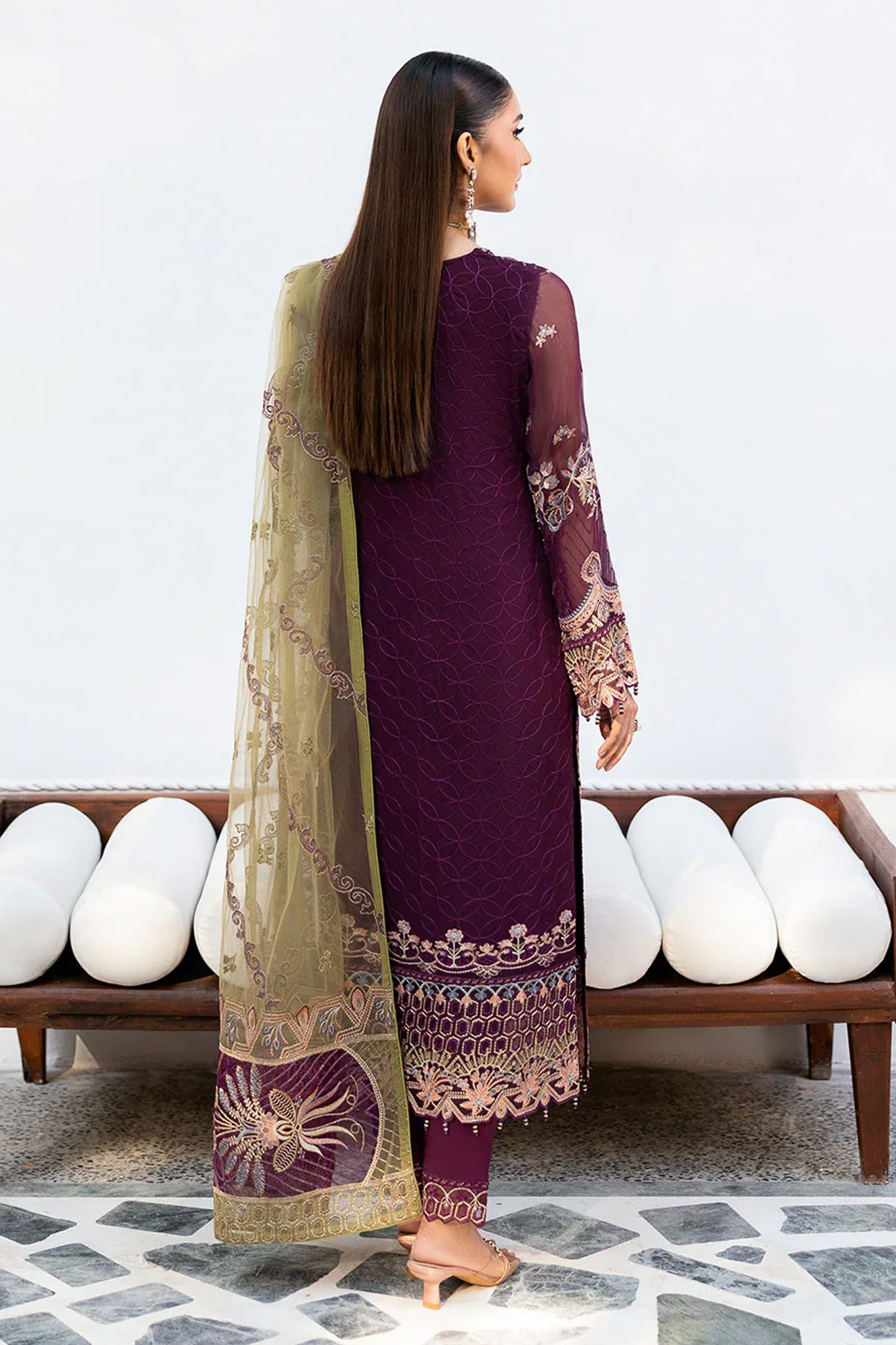 Chevron by Ramsha Unstitched 3 Piece Formals Vol-10 Collection'2025-A-1002