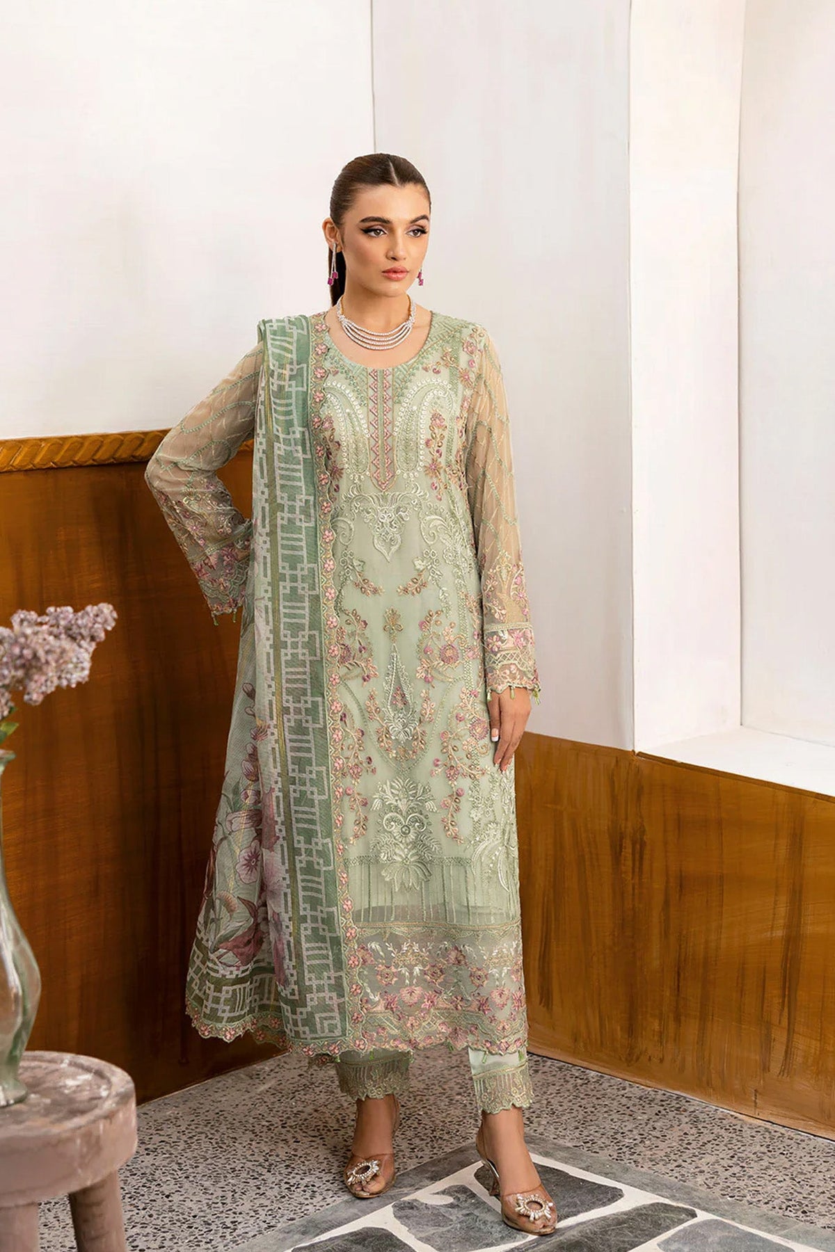 Chevron by Ramsha Unstitched 3 Piece Formals Vol-10 Collection'2025-A-1003