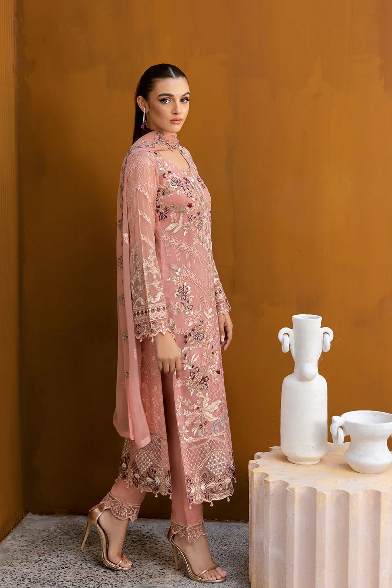 Chevron by Ramsha Unstitched 3 Piece Formals Vol-10 Collection'2025-A-1005