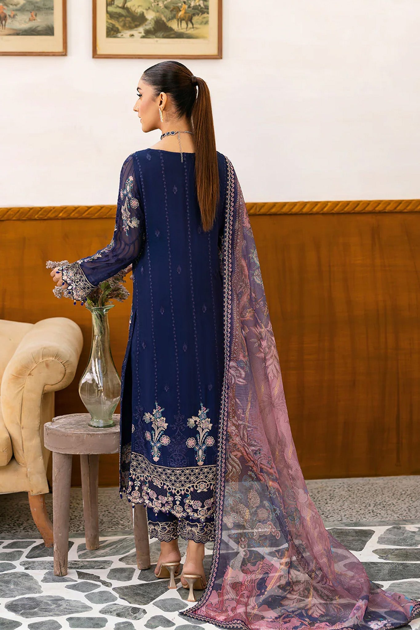 Chevron by Ramsha Unstitched 3 Piece Formals Vol-10 Collection'2025-A-1012