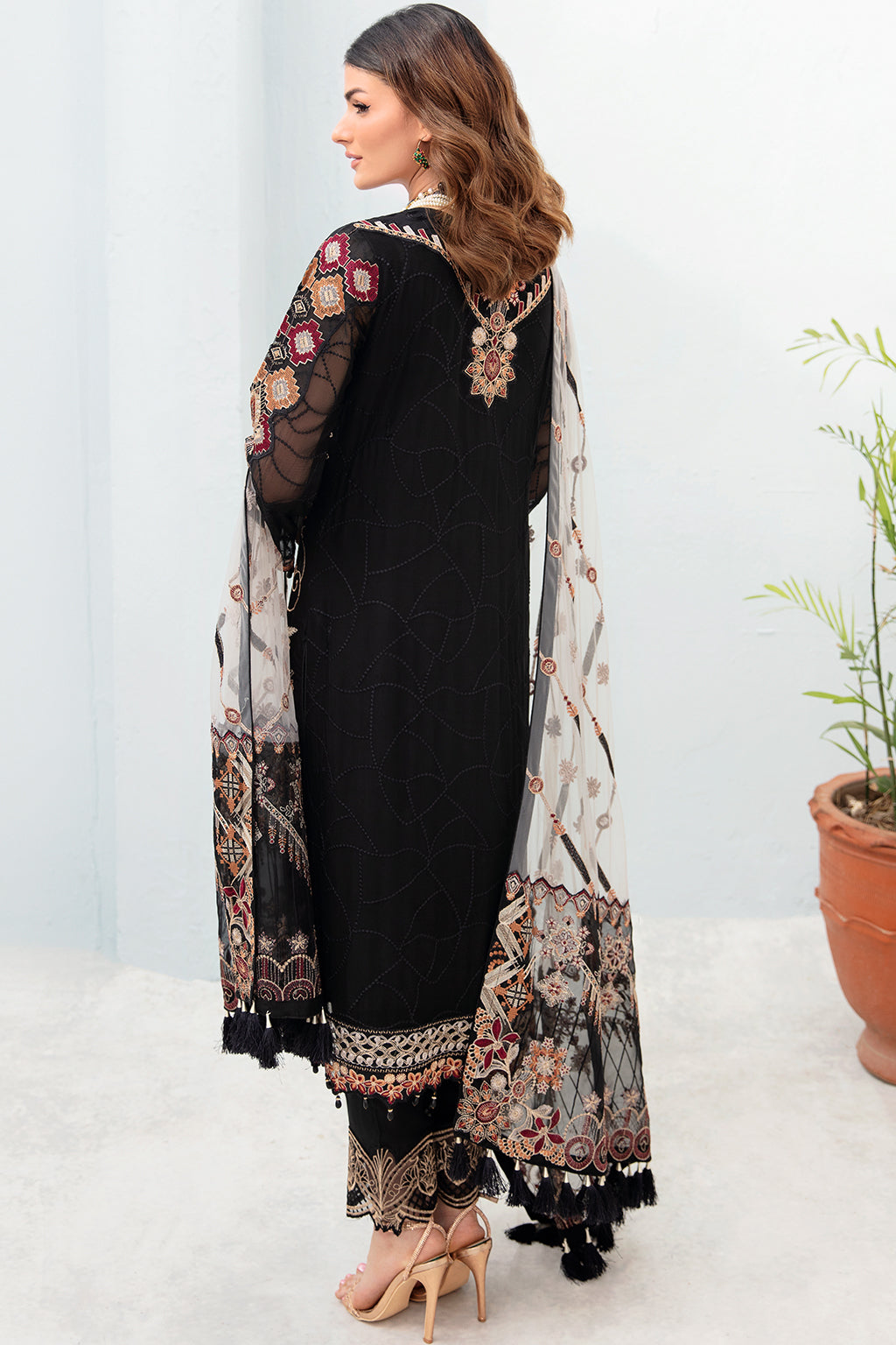 Chevron by Ramsha Unstitched 3 Piece Chiffon Vol-07 Collection'2023-A-707