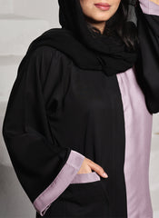 Hijab Ul Hareem Nida Front Open Abaya Light Pink 0118-R-A701
