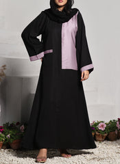Hijab Ul Hareem Nida Front Open Abaya Light Pink 0118-R-A701