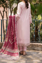 Shezlin by Aabyaan Unstitched 3 Piece Chikankari Print Lawn Collection'2023-AC-09