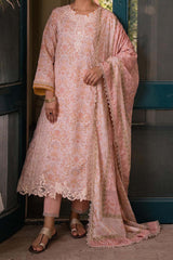 Shezlin by Aabyaan Unstitched 3 Piece Chikankari Print Lawn Collection'2023-AC-07