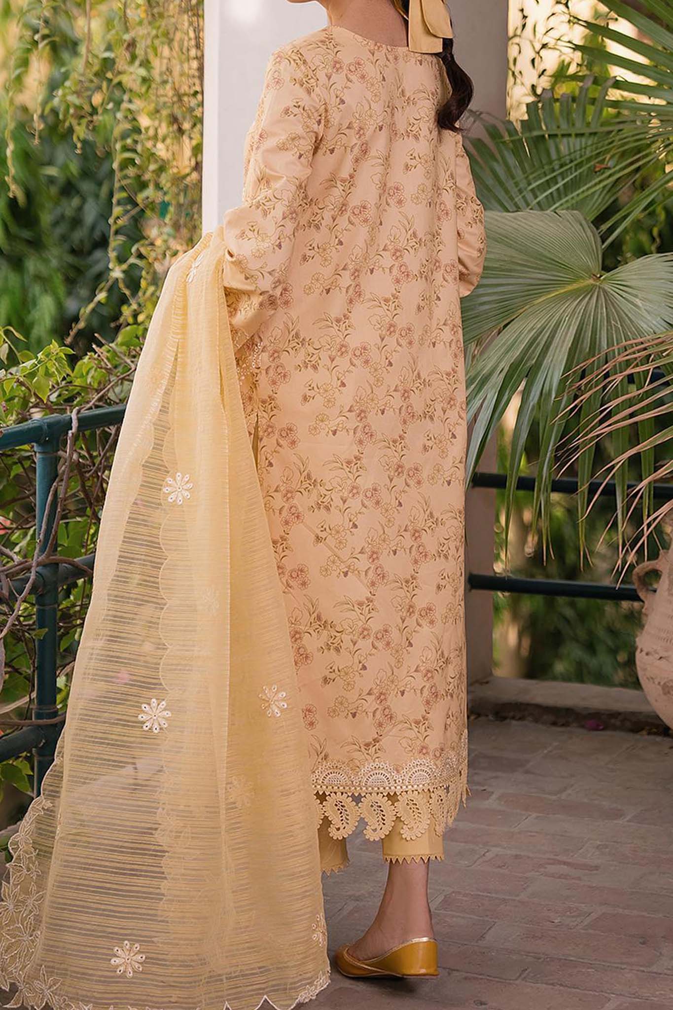 Shezlin by Aabyaan Unstitched 3 Piece Chikankari Print Lawn Collection'2023-AC-01
