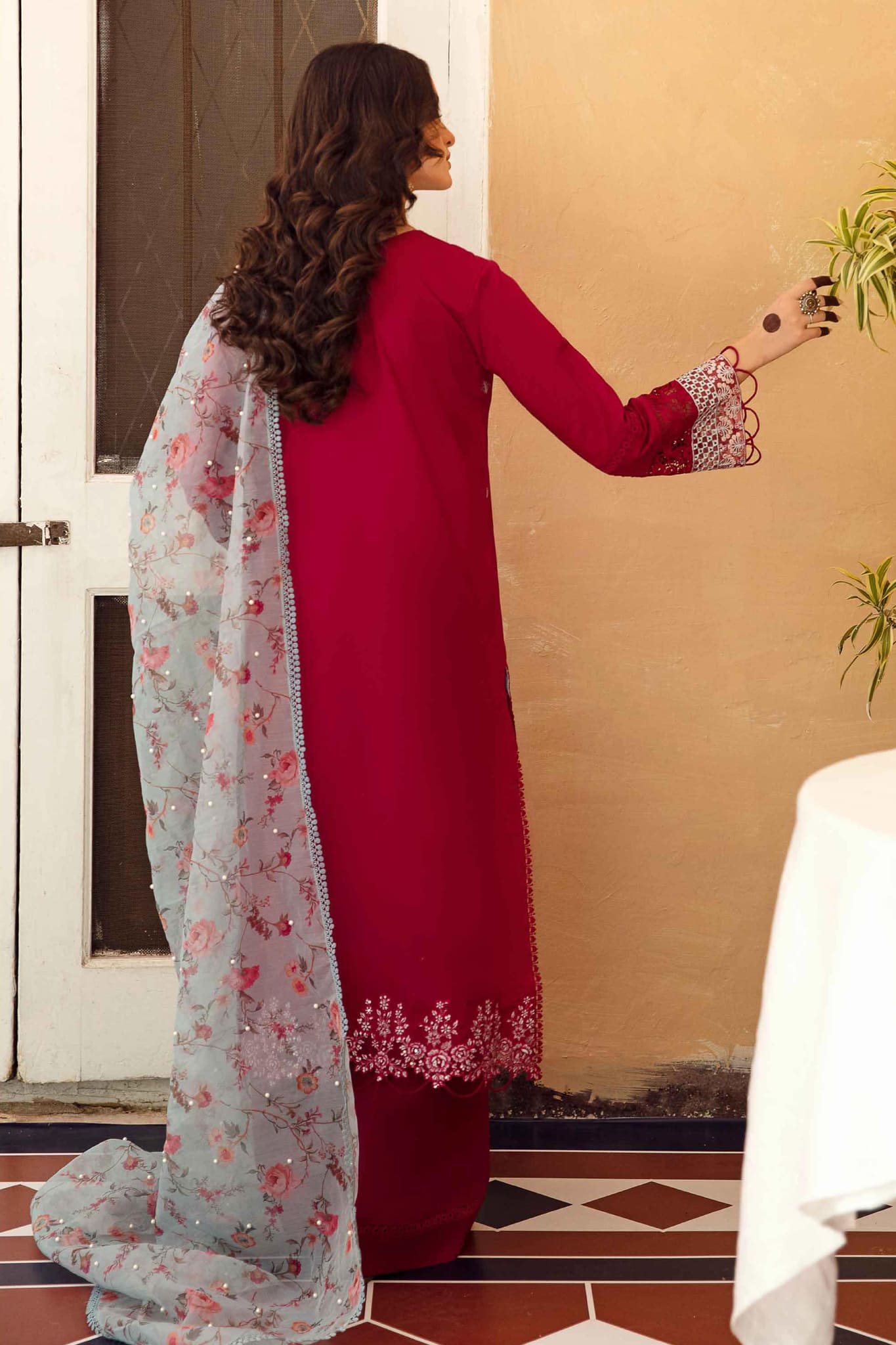 Mina Kumari by Aabyaan Unstitched 3 Piece Chikankari Eid Collection'2023-AB-08