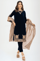Bagh E Makhmal By Zaaviay Stitched Abeeha (Three Piece)