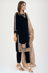 Bagh E Makhmal By Zaaviay Stitched Abeeha (Three Piece)