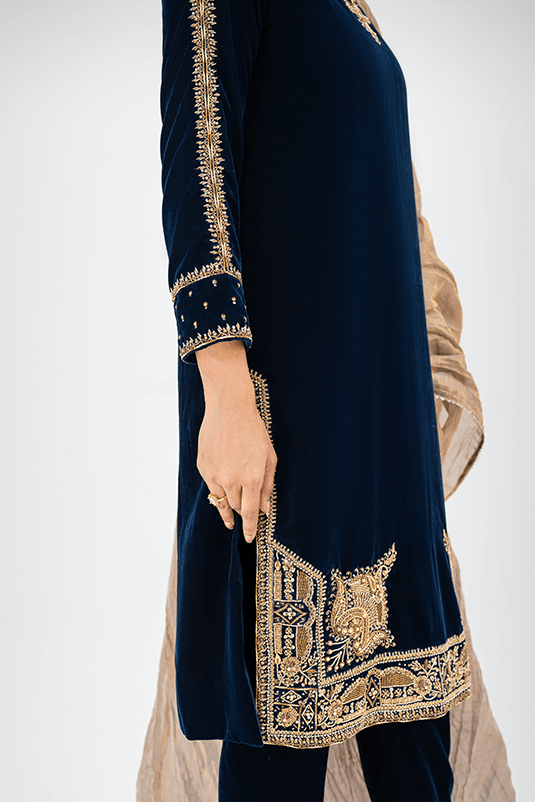 Bagh E Makhmal By Zaaviay Stitched Abeeha (Three Piece)