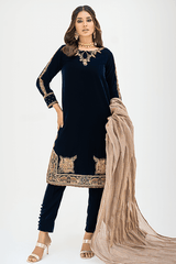 Bagh E Makhmal By Zaaviay Stitched Abeeha (Three Piece)