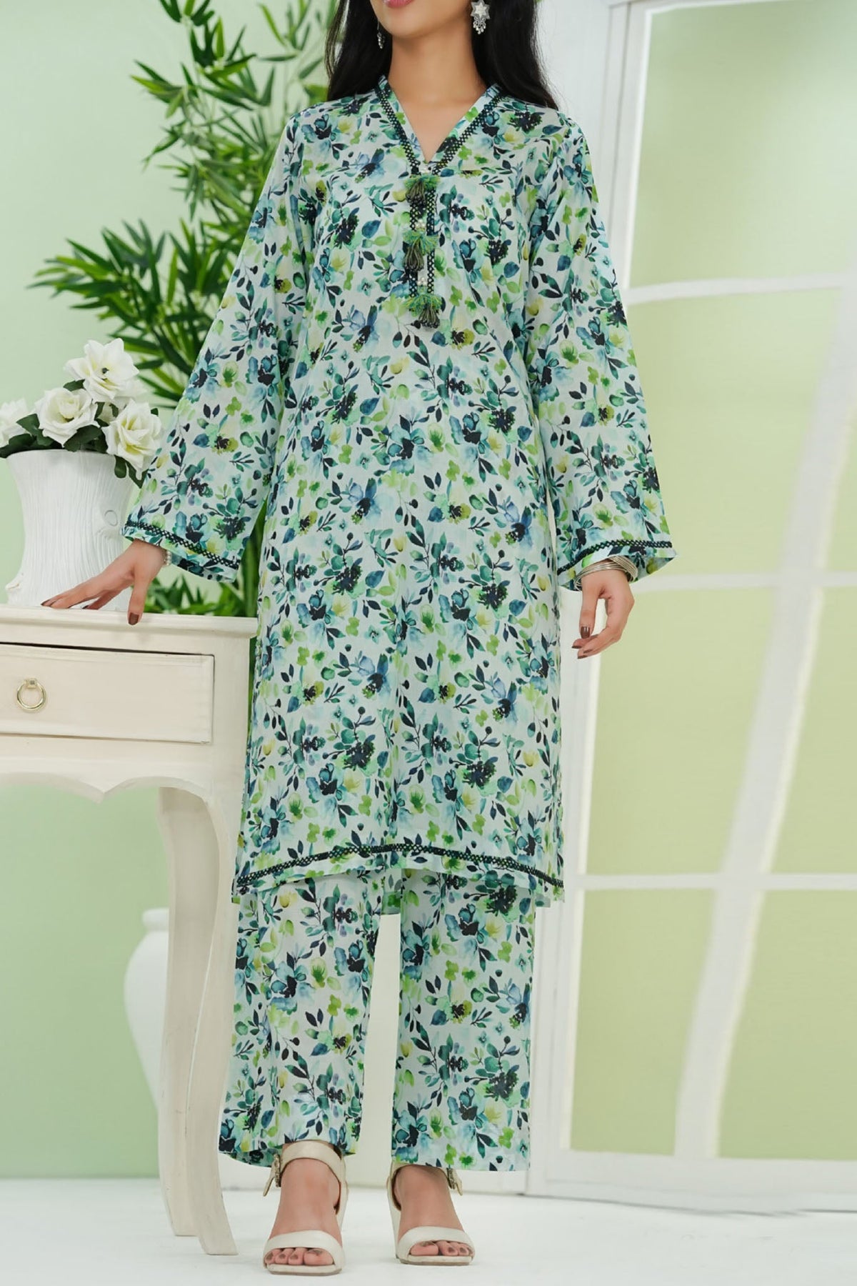Aizal Stitched 2 Piece Co Ords Prints 2 Collection'2025-AC2-674-Sky Blue