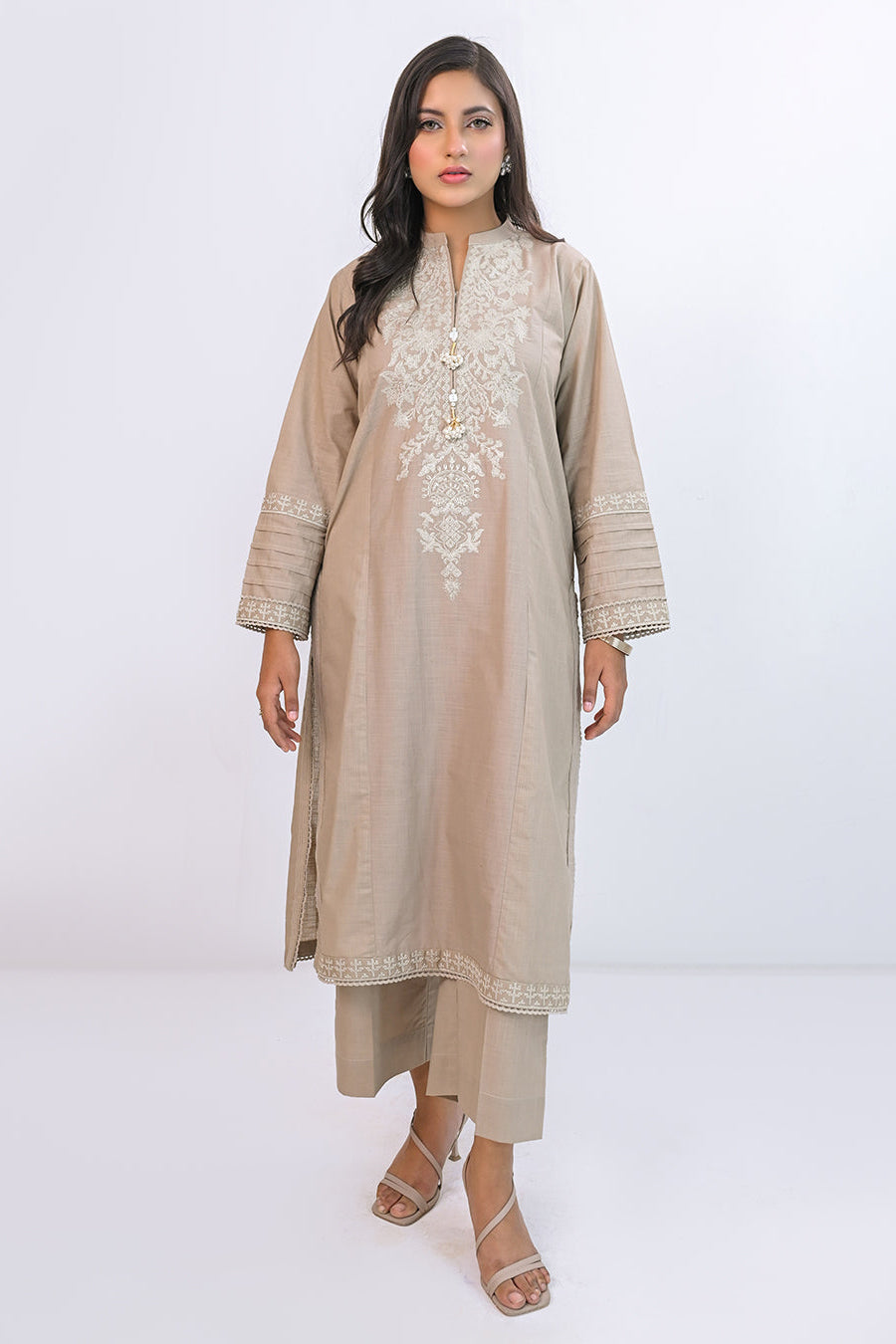 Miorah By Ayla Studio Stitched Solid Embroidered Co-ord -Arzoo