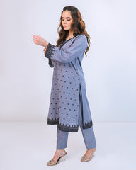 Miorah By Ayla Studio Stitched Solid Embroidered Co-ord - Leila