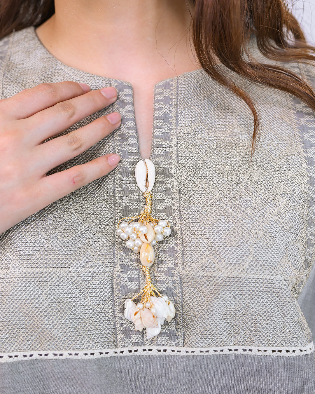 Miorah By Ayla Studio Stitched Solid Embroidered Co-ord  - Shafaq