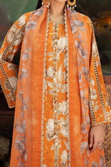Sheen Prints By Alizeh Unstitched 3 Piece Digital Printed Fine Lawn Vol-02 Collection'2024-AF-6025-Sunflower