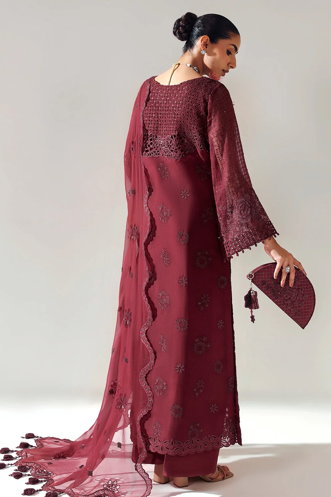 Aymal By Alizeh Unstitched 3 Piece Formals Vol-02 Collection'2025-BCH-2200-Rika-Maroon