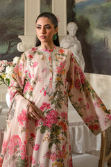 Fresco By Sheenora Stitched 3 Piece Lawn Edit Collection'2024-Musk Pink