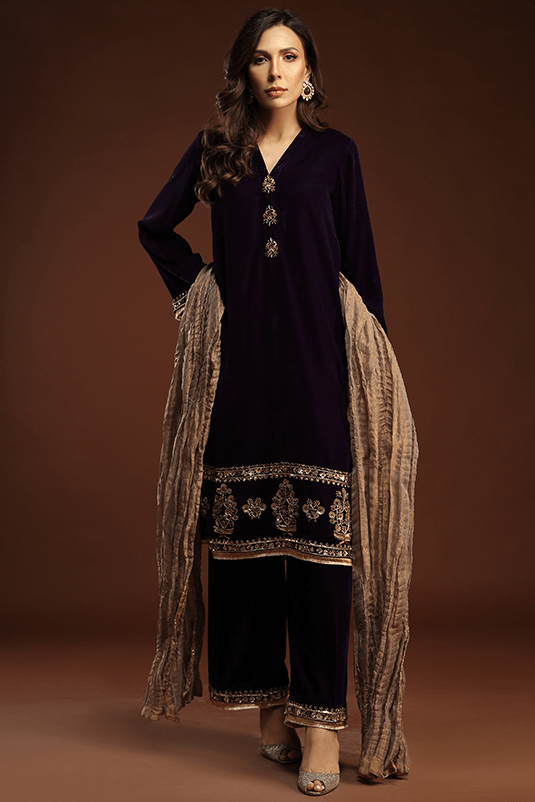 Bagh E Makhmal By Zaaviay Stitched Aiza (Three Piece)