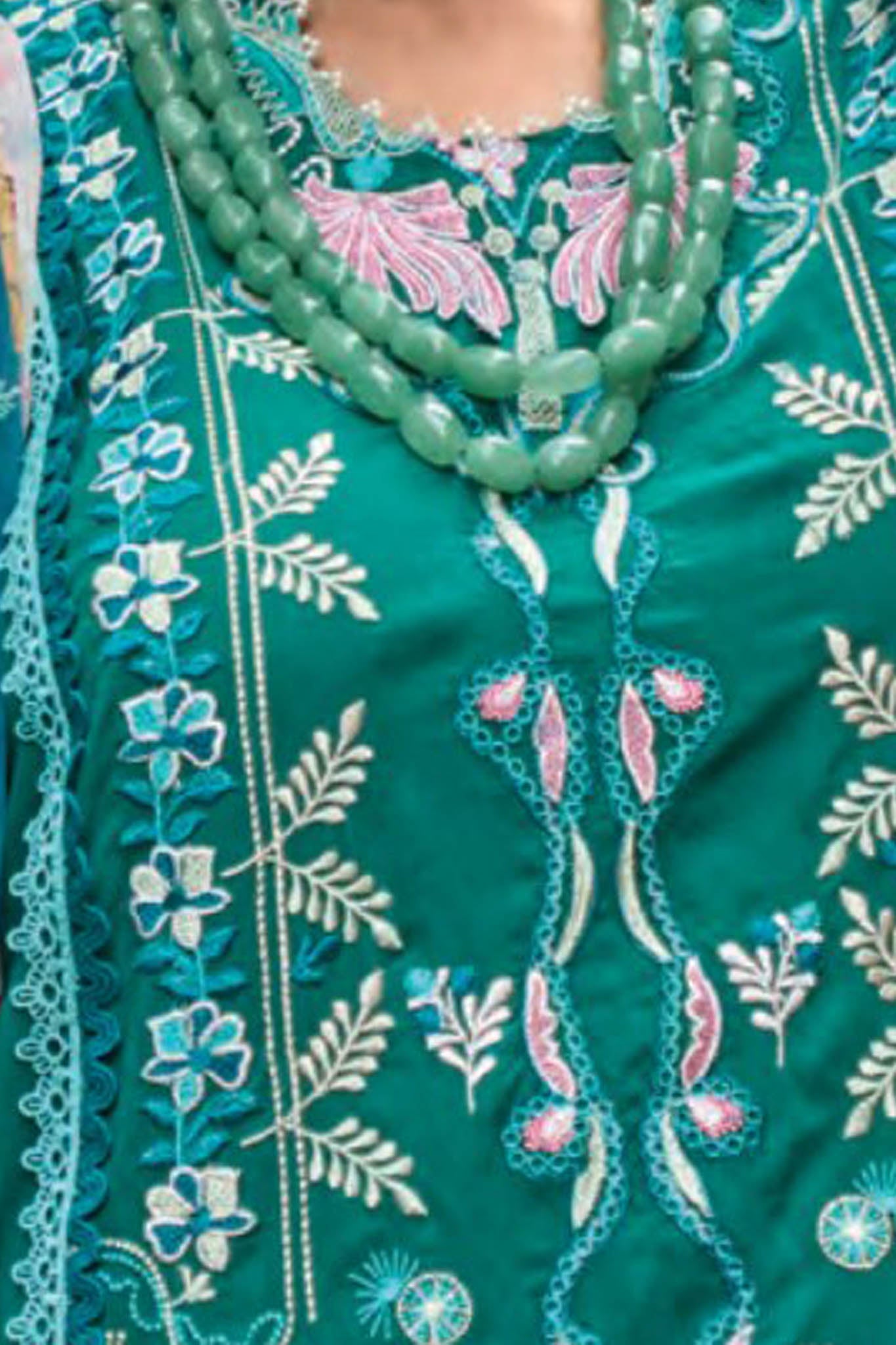 Zoha by Ansab Jahangir Unstitched 3 Piece Luxury Lawn Collection'2024-AJ-LL24-11-Frangipani