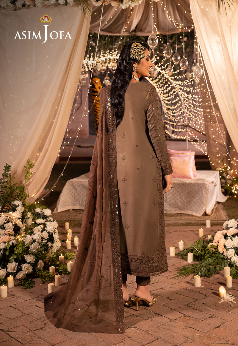 Asim Jofa Dastaan Pret Ajdab-05 Embroidered Lawn Silk Stitched 3 Pcs