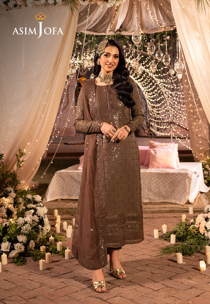 Asim Jofa Dastaan Pret Ajdab-05 Embroidered Lawn Silk Stitched 3 Pcs