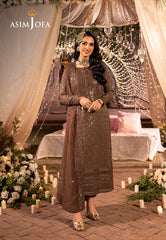 Asim Jofa Dastaan Pret Ajdab-05 Embroidered Lawn Silk Stitched 3 Pcs